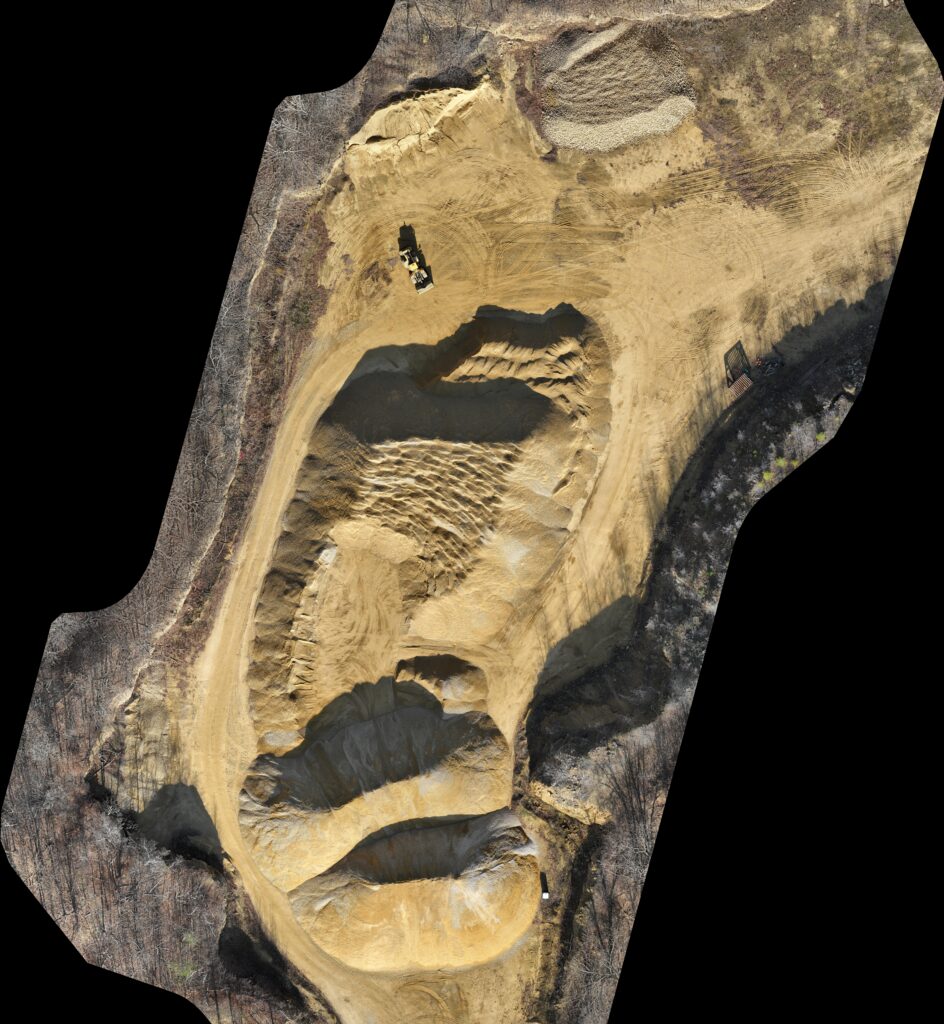 drone aerial stockpile mapping example